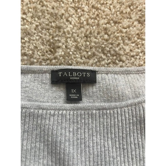 Talbots Women’s Size X-large Grey Pullover Sweater - Picture 4 of 6